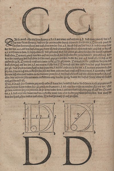 Construction of Letters by Albrecht Dürer
